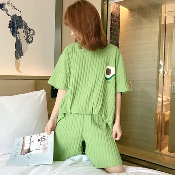 Roomwear Fliis Trükitud Armas Korea Pidžaama Sleepwear Naiste Lühikesed Püksid Pehme Pidžaama Vetement De Nuit Femme Shortama Dames Roomwear