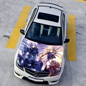 Jaapani Anime Inkjet HD Auto Kleebised Saatus Seeria Joan of Arc Auto Kapuuts Vinüül kaitsekile Itasha Cartoon Kleebised Tarvikud