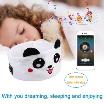 Bluetooth-Peakomplekti Loomade Peapael Cartoon Pehme Une Silma Mask Hippo Müts Lapsed Täiskasvanud Juhtmeta Kõrvaklapid Mikrofoniga