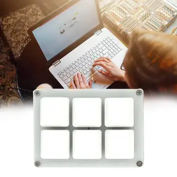 6keys Uus Programmeeritav Mehaaniline Klaviatuur Makro klahvid programmeerimisklahvi Otsetee DIY Kohandada Lüliti G5F7