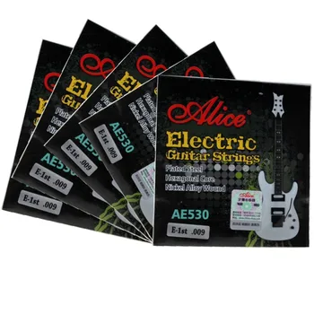 Algne ALICE AE530 Elektriline Kitarr Stringid 5tk Ühe Kitarr Strings Electric Guitar Top E Plain Terasest Gabariidid Kuusnurkne Core