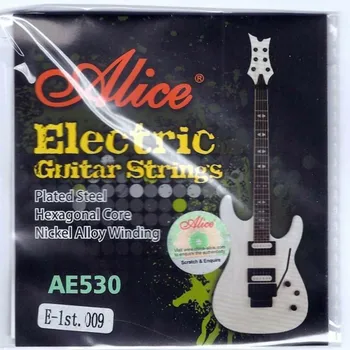 Algne ALICE AE530 Elektriline Kitarr Stringid 5tk Ühe Kitarr Strings Electric Guitar Top E Plain Terasest Gabariidid Kuusnurkne Core