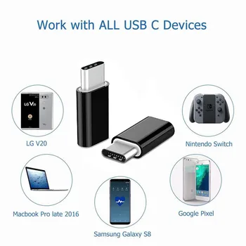 3TK Micro USB type-C Adapter Samsung S20 S21 Pluss Xiaomi Redmi Lisa 9 8 Huawei P30 Laadija Usbc Mikro -, C Converter
