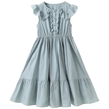 2021 Suvel Tüdrukud Dress Teismelised Lapsed Kleidid Riided Segast Printsess Kleit 4 5 7 8 9 10 11 12 13 15 Aasta Laste Riided