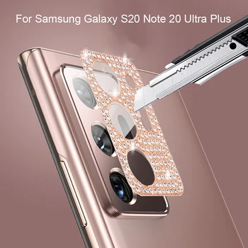 Samsung S21 Ultra Ringi Teemant Metall Telefoni Kaamera Objektiivi Kaitse Case For Samsung Galaxy Note20 S20 Plus Ultra Objektiivi Kate