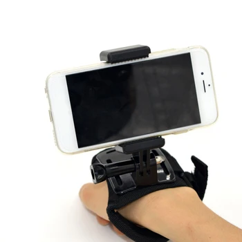 Portable Black Kaamera Aksessuaar Reguleeritav Mount 1/4 Kruvi Auk Telefoni Omanik Seista Hoidiku Klamber Statiivi Adapteriga GoPro