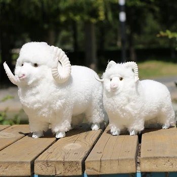 Elutruu Lambad Mudel Realistlik Loomade Kujukeste Miniatuuri Kodust Väljas Aia Kaunistused Käsitöö Käsitöö Ehteid Lapse Mänguasi