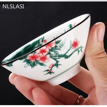 NLSLASICeramic tee tassi Hiina stiilis muster teacups Tee set Master Tee Tassi Käsitsi joonistatud isiksus loominguline tee tassi