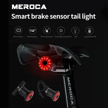 MEROCA WR15 Super Üks Jalgratta Tagatuled Intelligentne Sensor Jalgrattasõit Piduri Tuled Usb-500mAh Road Bike MTB MX2 Tagumised Tagatuled