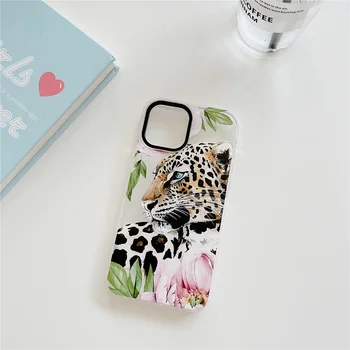 Kuningas džungel tiiger leopard läbipaistev Telefon case iPhone MiNi 12 11 Pro MAX X XS XR 7 8 plus SE20 pehmest silikoonist kate