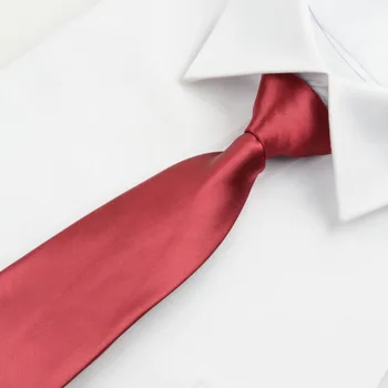 Uus 8 cm, Kaela Pael Mens Kõhn Tõmblukk Sidemed Mood (Solid Color Slim-Kitsas Peigmehe Pool Kleit Laisk Lihtne Tõmmake Necktie
