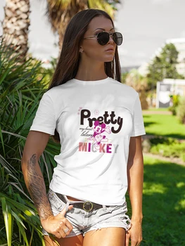 Disney Minnie Naiste T-Särgid Vetement Femme Casual Spordi-Top Tüdruk 2021 Mõõdus Tshirt Hipster Brasiilia Streetwear Suve