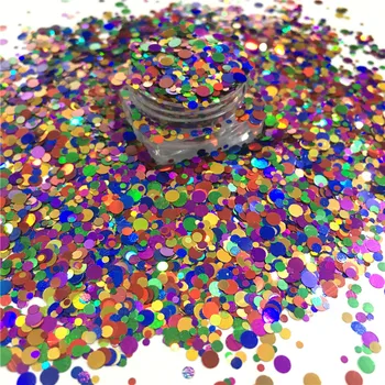 1g/Pudel Segatud Värvikas Litrid Ring Punktid Kujuline Paksu Särab Säravad Helbed DIY Küüned Art Keha Poole Käsitöö-Dekoratsioon