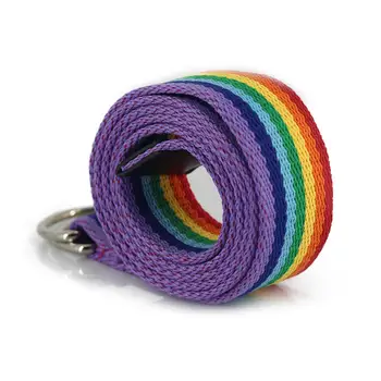 130cm Dual Ringi Mood Lõuend Vöö Rainbow Värvi Triibuline Pael Värvel Moe Mix Värvi 2021
