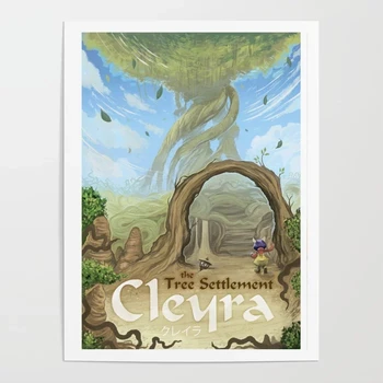 Kodus Cartoon Green Tree Decor Lõuend Seina Art Maali Final Fantasy Piltide Trükkimine Modulaarne Kunstniku Plakat Eest Elutuba