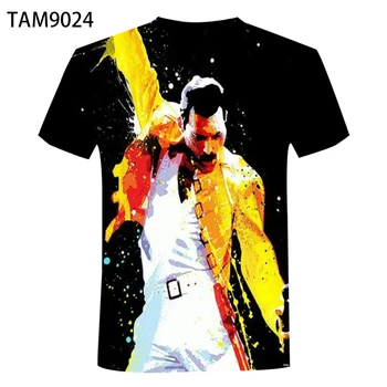 2021 Uus Meeste ja Naiste T-särk 3D Cartoon Freddie Mercury Prindi Naljakas Lühikeste varrukatega Top