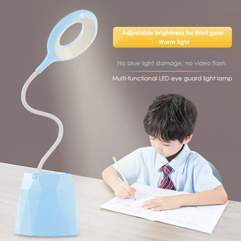 Dimmer Intelligentne Öölambid Portable LED Night Light USB Laetav Õpilane Desktop Touch Lamp Pliiatsi Hoidja