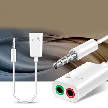 3,5 mm Audio-peakomplekt mic splitter cable adapter peakomplekti, kõrvaklapid telefon