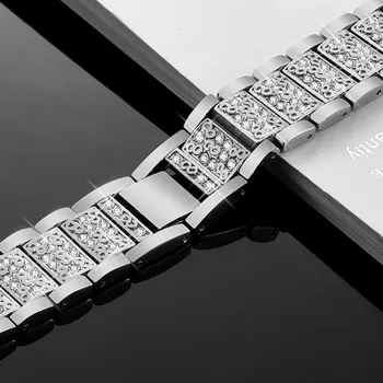 Diamond Rihm Apple Watch band 40mm/44mm correa iwatch bänd 42mm/38mm apple vaata 5 4 3 2 1 roostevabast terasest käevõru vöö