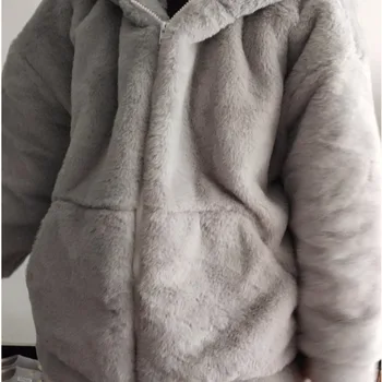 Sügis-Talvine Naiste Jakid Faux Karusnaha Ülerõivad Naine Overcoat Teddy Bear Mantel Naiste Mood Vintage Sobiks Pluss Suurus Harajuku