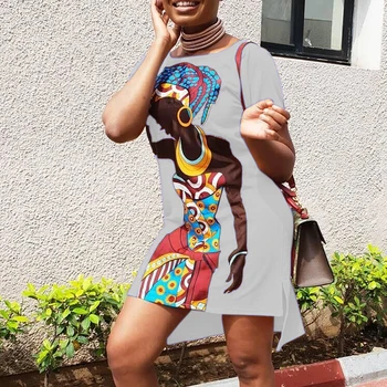 Aafrika Tüdruk Prindi Kleit Harajuku Sukienka Pluss Suurus Kleidid Naistele 4xl 5xl Kaua aega Tagasi Avatud Pool Kleit Punk Rock Rüü Ete 2021