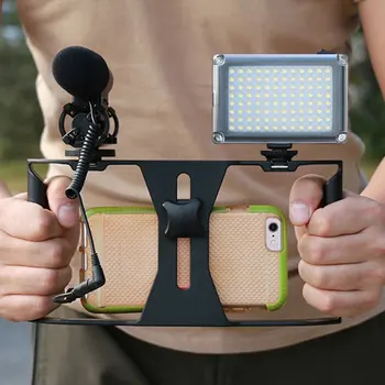 Video Kaamera Puuri Stabilizer Filmi Tegemisel Rig Nutitelefon Video Rig Mobiiltelefoni Käe Grip Bracket Omanik Stabilisaator