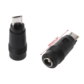 5 Tk 5.5x2.1mm Naine Jack Micro USB Isane Pistik vahelduvvoolu Pistiku Adapter
