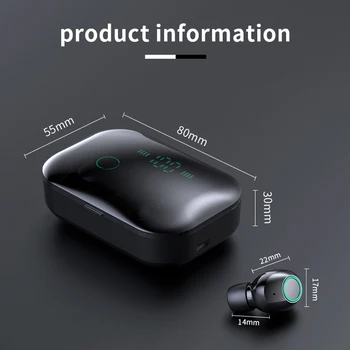 Savioke M7 Traadita Kõrvaklapid Bluetooth-5.0 Earbuds Mic HD kõnede HIFI Sport Peakomplekti laadimine KAST tasuta nutitelefoni