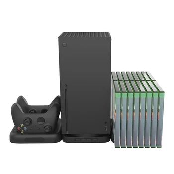 3-in-1 Multi-Funktsioon Dual Kontroller Laadija X-BOX SX Gamepad laadimisdoki Mängu Plaadi Salvestamise Seista 5V 1A CD ladustamise rack