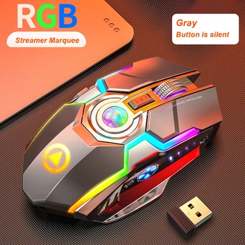 A5 RGB Streamer Mini Hiir Juhtmeta Hiir, USB Laetav Mäng Silent Laser Optiline 2.4 GHz Mängu Sülearvuti Ergonoomiline Disain