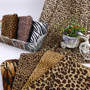 Loomade Prindi Lühike Palus Kangas Tiiger Leopard Triibuline Sebra Mustriga Riie DIY Rõivas Mänguasi Padi, Vaip Dekoratiivsed Kangad