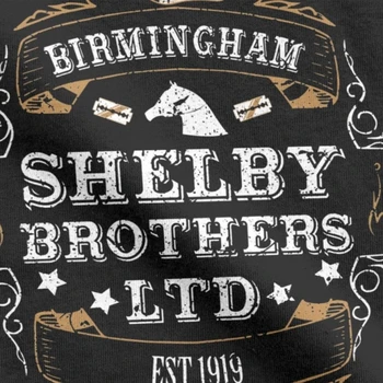 Meeste Tops T-Särk Peaky Silmaklapid Shelby Brothers LTD Naljakas Fitness Tee Särk ümber Kaela Premium Puuvill Graafiline T-Särk