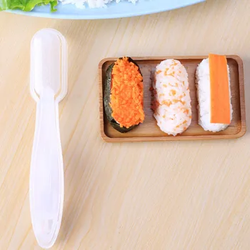 Valge Plastikust Nigiri Sushi Hallituse Kaasaskantavad käsiajamiga Rice Ball Maker Tegemise Vahendid Lihtne Sushi Komplekt Köök Vidinaid Vahendid 16x2.8x1.7cm,1TK