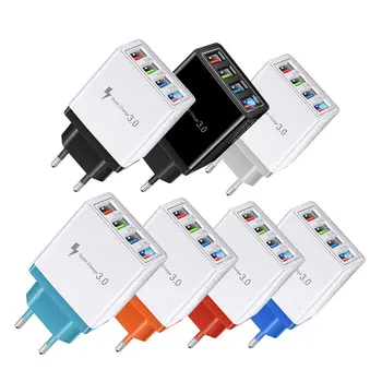 4-USB Port Värviline Laadija Reisi Laadimine Pea Induktsioon Laadija USB-Kiire Mobiilne Telefon Telefoni Laadija Adapter