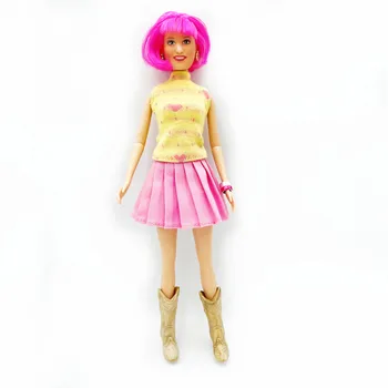 25cm Originaal Fashion Tegevus Joonis Hanna Lühike roosa juuksed Pikad kuldsed juuksed Rock tüdruk Mood nukk Parim Kingitus Lapsele