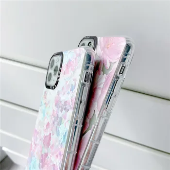 Armas Roosa Florals Lehe Pehme Telefoni Case For iPhone 8 7 6s Pluss X-XR, XS Max Silikoon TPÜ iPhone tagakaas 11 12 Mini Pro Max