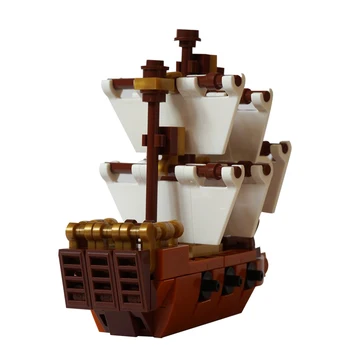 Kohapeal uue aktsia KES-12949 Vähe laeva Pirate paadi Imperial lahingulaev Loominguline Ideaalne ehitusplokid tellised mänguasi lastele kingitus