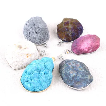 Looduslikust kivist Crystal Auk Kaunis Daam on Kulla Kaela Ripats, Ehted DIY Kaelakee, Kõrvarõngad Ehted Kampsun Kett Tarvikud