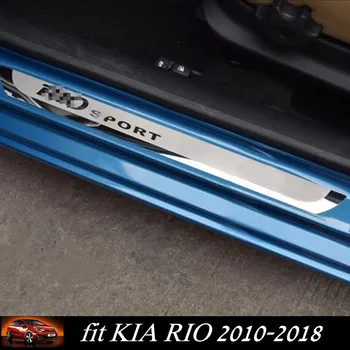 Uus RIO 2010-2019 Auto Ukse Lävepakk Kate Roostevabast Terasest Ukse Lävepakk Lohistama Plaadi Kia Rio X Line-2019