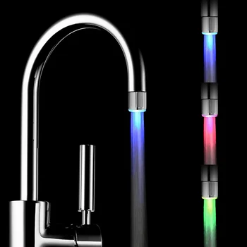 LED temperatuuri reguleerimine LED Kraan RGB muutuva kuma LED kraan vee valgus vannitoas kraan köök lamp ei vaja aku