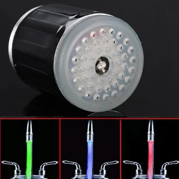 LED temperatuuri reguleerimine LED Kraan RGB muutuva kuma LED kraan vee valgus vannitoas kraan köök lamp ei vaja aku