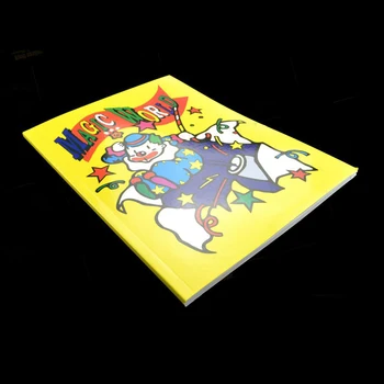 Magic Cartoon Värvimine Raamatu Magic Trikk, Kollane, Keskmise Suurusega Close-Up Street Magic Rekvisiidid Laste Maagiline Puzzle Mänguasi Illusioon