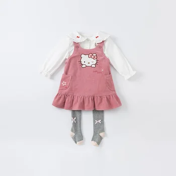 DBM19596 dave bella sügis fashion baby girls peace tikandid särgid imiku väikelapse topid lastele kvaliteetseid riideid