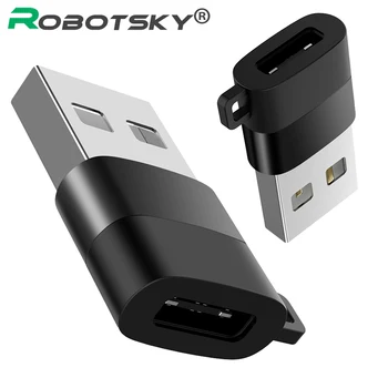 USB OTG Converter Tüüp C-USB2.0 Adapter Samsung S8 S9 Huawei USB-P30 C Emane USB 2.0 Mees Converter With Chain OTG