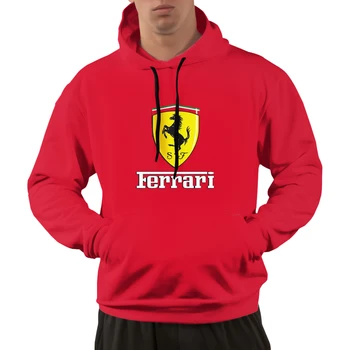Meeste -, Naiste-3D-itaalia-Ferrari Logo Topp Mood Vabaaja Pikad Varrukad Lahti Dressipluus Kevadel ja Sügisel Street-Suurpärase