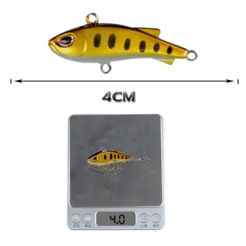 1tk Hukku Mini VIB Kalapüügi Peibutis 4cm 4g Vibratsiooni Kunstlik Sööt Talvel Jää Kalapüügi Wobblers Bass Crankbait kalastustarbed