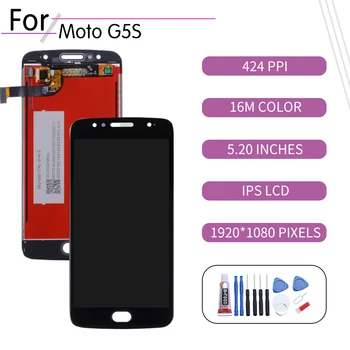 Originaal Motorola Moto G5s LCD Puutetundlik Digitizer Assamblee MOTO G5S Kuva Asendamine XT1792 XT1793 XT1794 XT1795