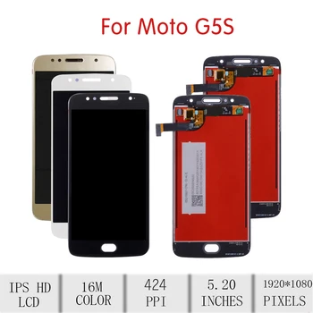 Originaal Motorola Moto G5s LCD Puutetundlik Digitizer Assamblee MOTO G5S Kuva Asendamine XT1792 XT1793 XT1794 XT1795