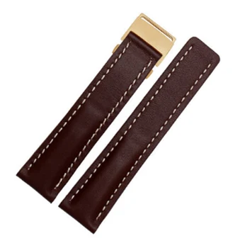 22mm 24mm real Leather Ehtne Watch Band Watchband Kasutuselevõtu Pannal Pandla jaoks Breitling Rihm Superocean Héritage