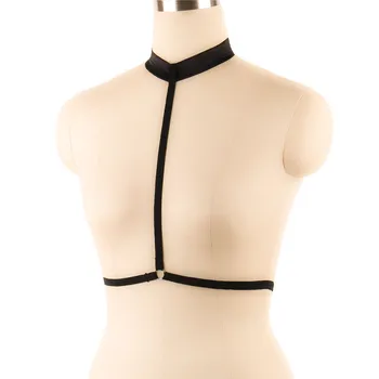 Naiste Must Reguleeritav seksikas choker, et talje rakmed 90-ndate kinnismõte kanda keha rakmed cupless rinnahoidja rinnus Keha Vöö Suspender
